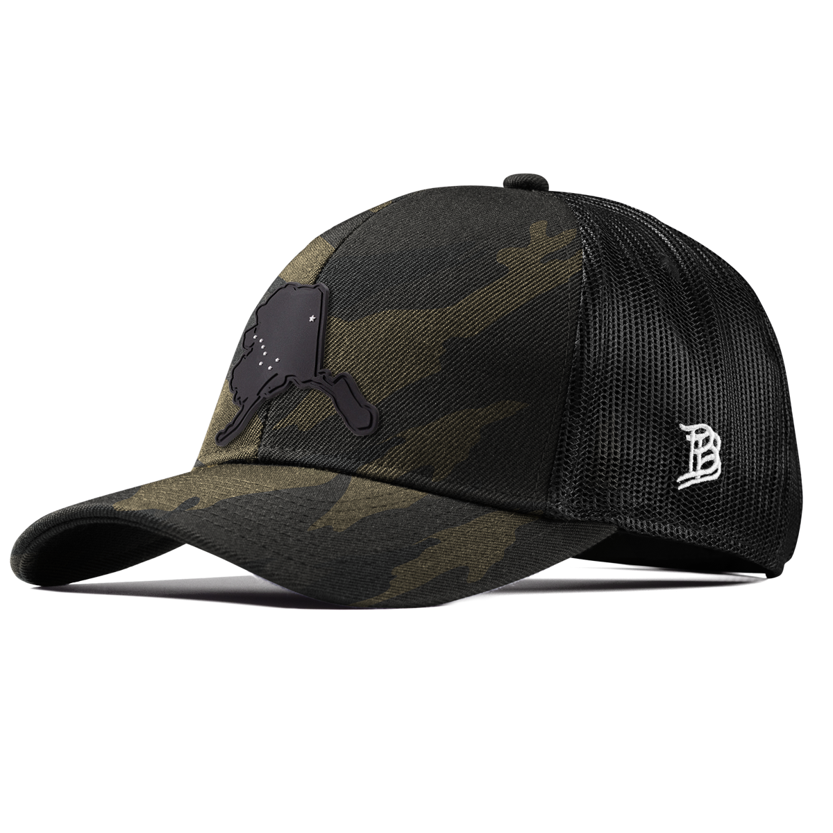 Alaska Vintage Stretch Snapback Trucker Midnight Camo