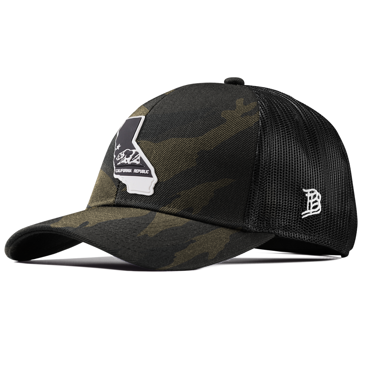 California Vintage Stretch Snapback Trucker Midnight Camo
