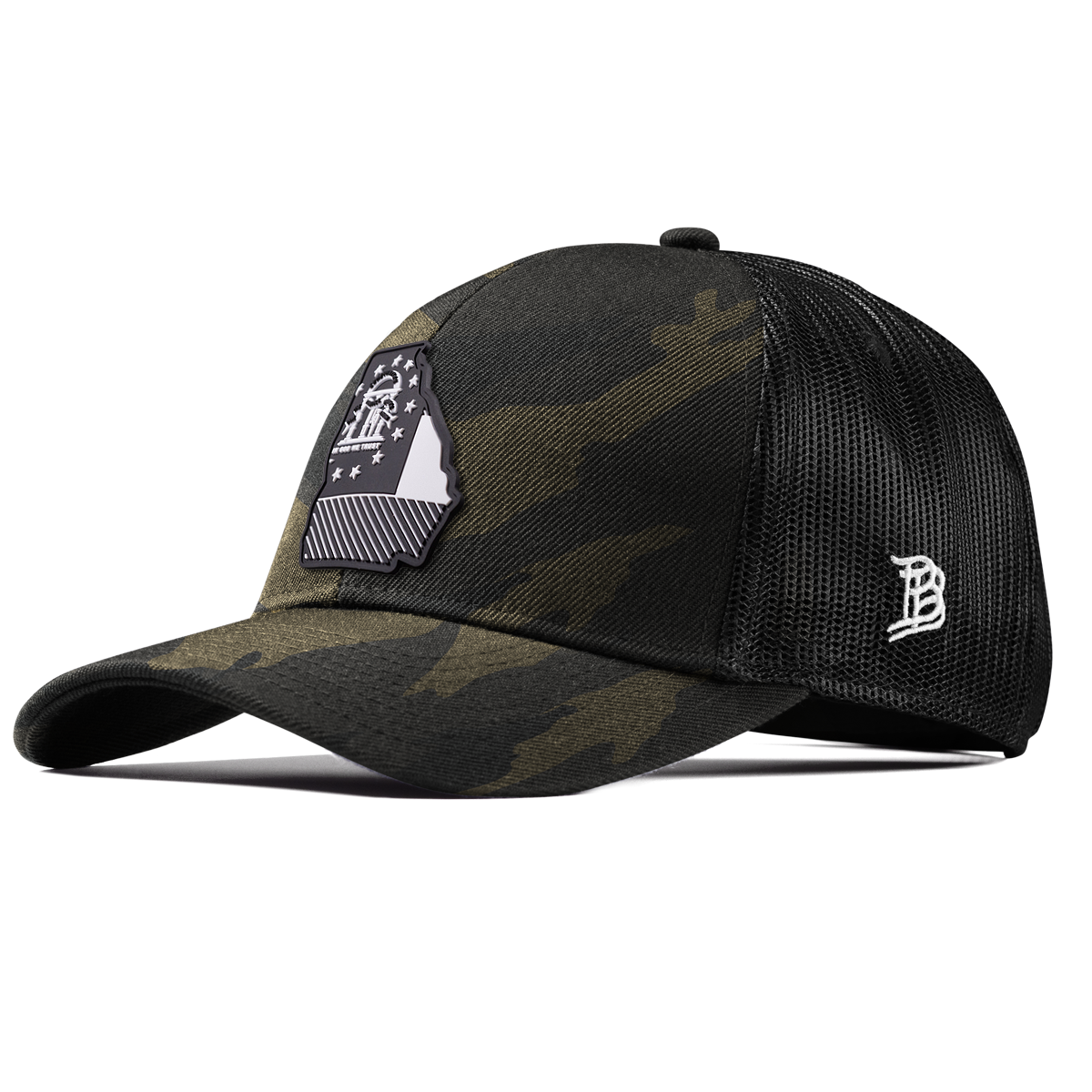 Georgia Vintage Stretch Snapback Trucker Midnight Camo