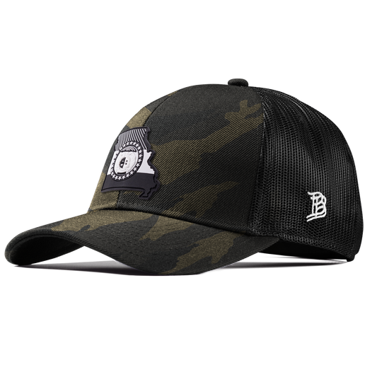 Missouri Vintage Stretch Snapback Trucker Midnight Camo