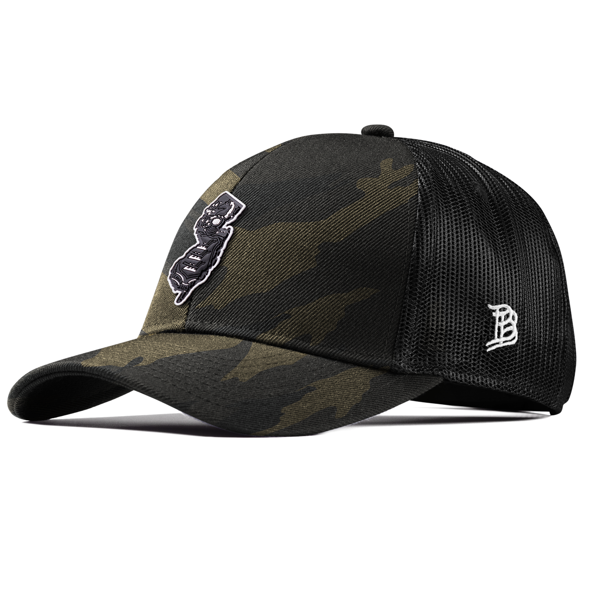 New Jersey Vintage Stretch Snapback Trucker Midnight Camo