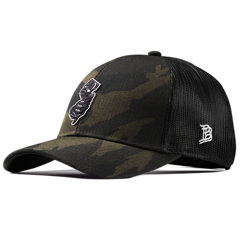New Jersey Vintage Stretch Snapback Trucker Midnight Camo