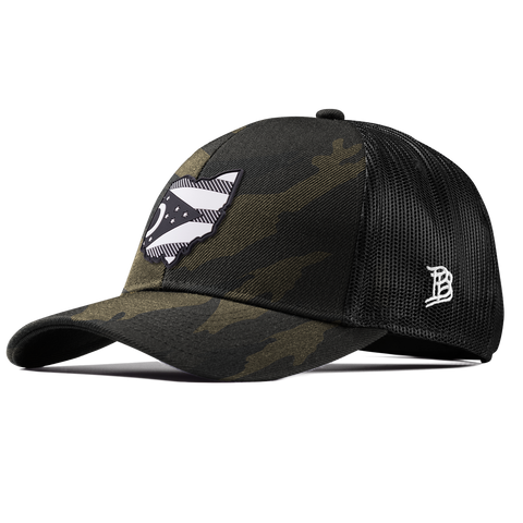 Ohio Vintage Stretch Snapback Trucker Midnight Camo