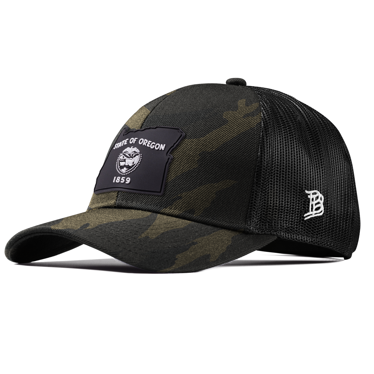 Oregon Vintage Stretch Snapback Trucker Midnight Camo