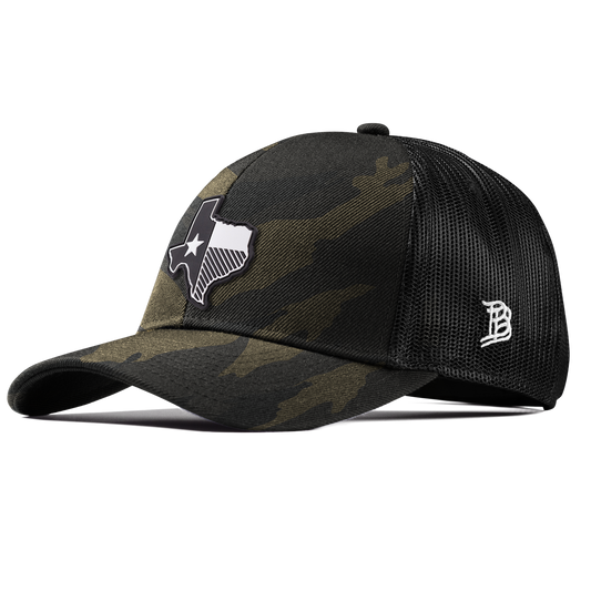 Texas Vintage Stretch Snapback Trucker Midnight Camo