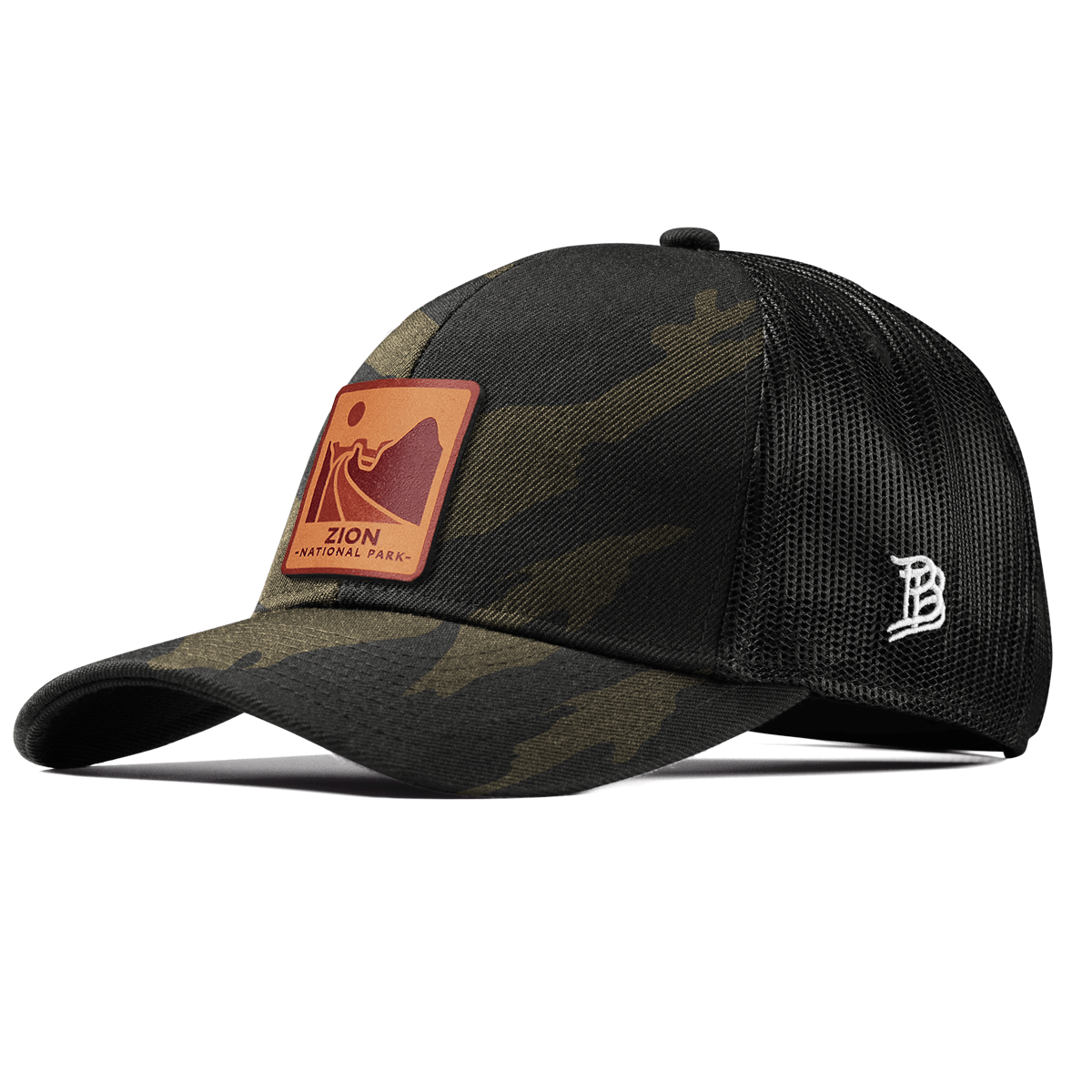 Zion National Park Stretch Snapback Trucker Midnight Camo