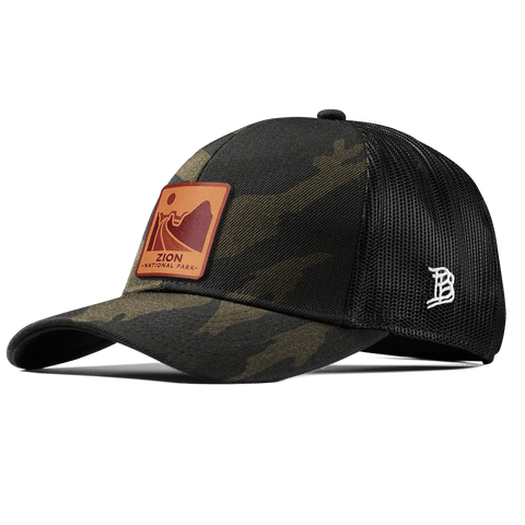 Zion National Park Stretch Snapback Trucker Midnight Camo