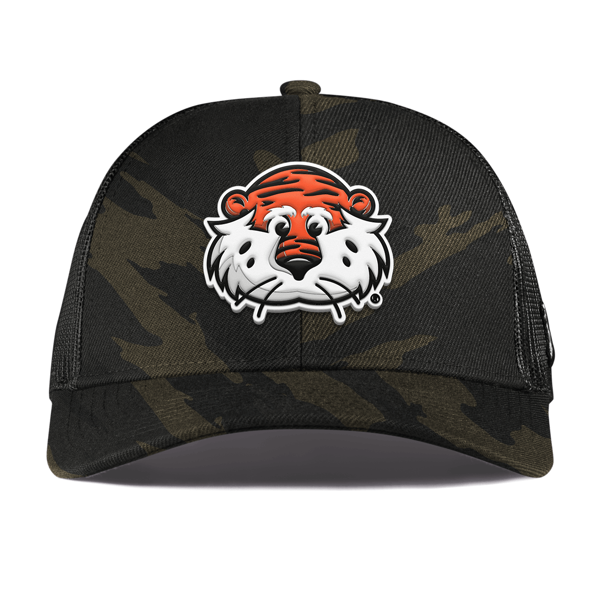 Auburn University "Aubie The Tiger" Curved Stretch Trucker Midnight Camo