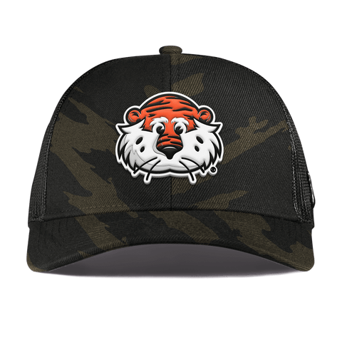 Auburn University "Aubie The Tiger" Curved Stretch Trucker Midnight Camo