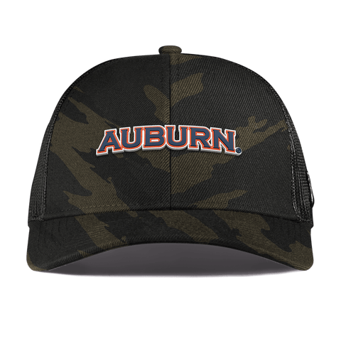 Auburn University "Auburn Block" Curved Stretch Trucker Midnight Camo