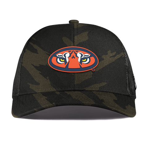 Auburn University "Auburn Tiger Eyes" Curved Stretch Trucker Midnight Camo