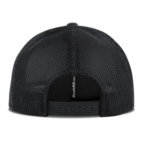 University of Kansas "Kansas Rock Chalk Block" Curved Stretch Trucker Back Midnight Camo