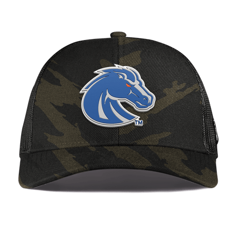 Boise State University "Boise State Broncos Gray" Curved Stretch Trucker Midnight Camo