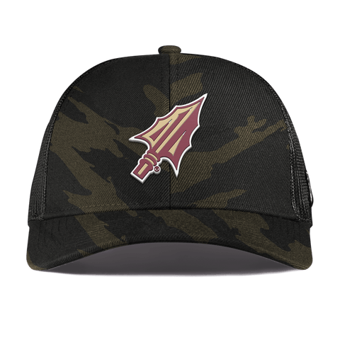 Florida State University "FSU Spear Tip" Curved Stretch Trucker Midnight Camo