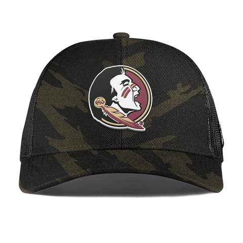 Florida State University "FSU Team Logo" Curved Stretch Trucker Midnight Camo