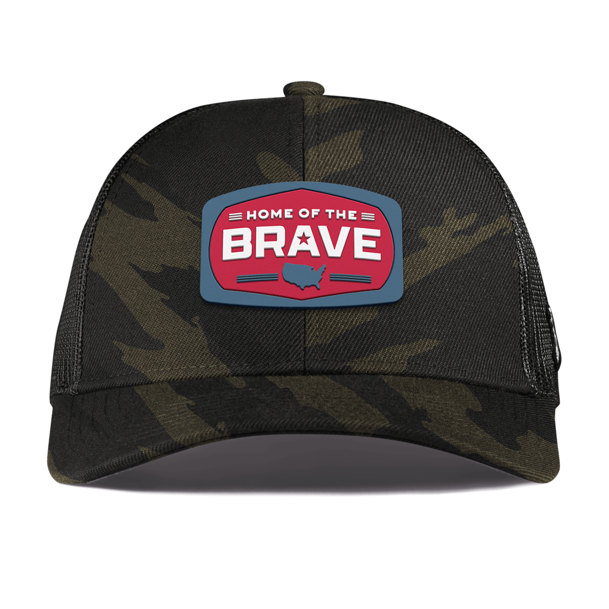 Home of the Brave Curved Stretch Trucker Midnight Camo