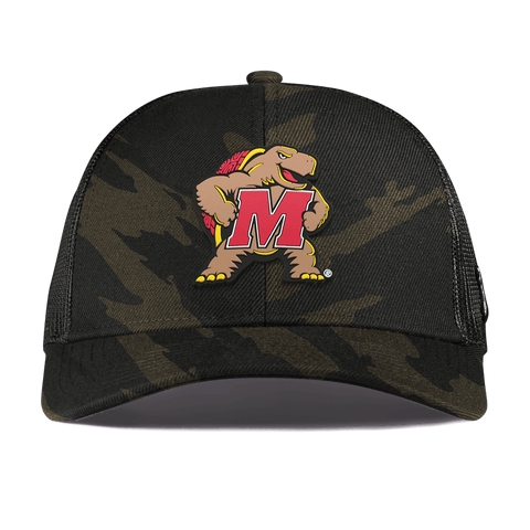 University of Maryland "Maryland Terrapin Team Logo" Curved Stretch Trucker Midnight Camo