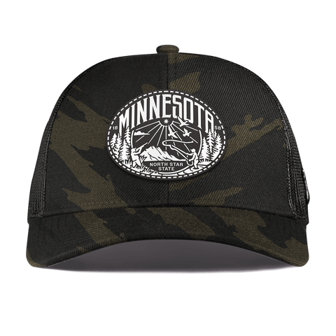 Minnesota Traveler Curved Stretch Trucker Midnight Camo