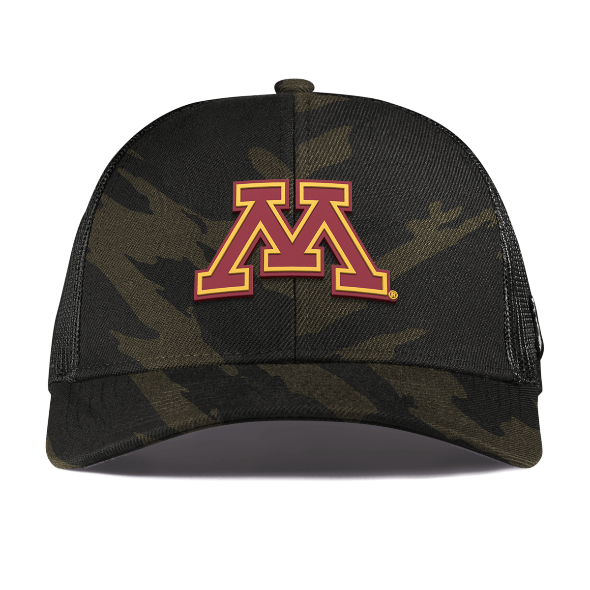 University of Minnesota "Minnesota Team Logo" Curved Stretch Trucker Midnight Camo