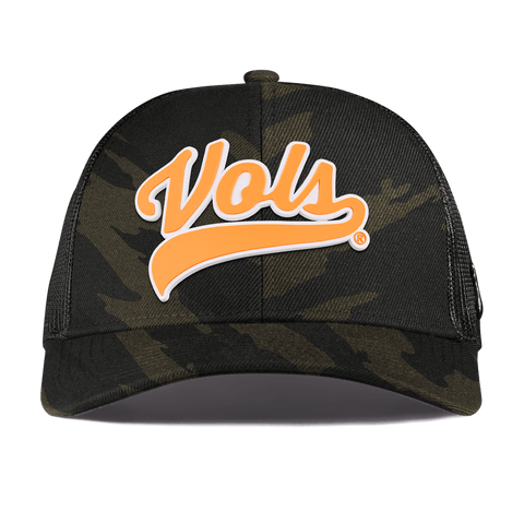 University of Tennessee "Tennessee Vols Script" Curved Stretch Trucker Midnight Camo