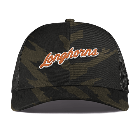 University of Texas "Texas Longhorn Script" Curved Stretch Trucker Midnight Camo