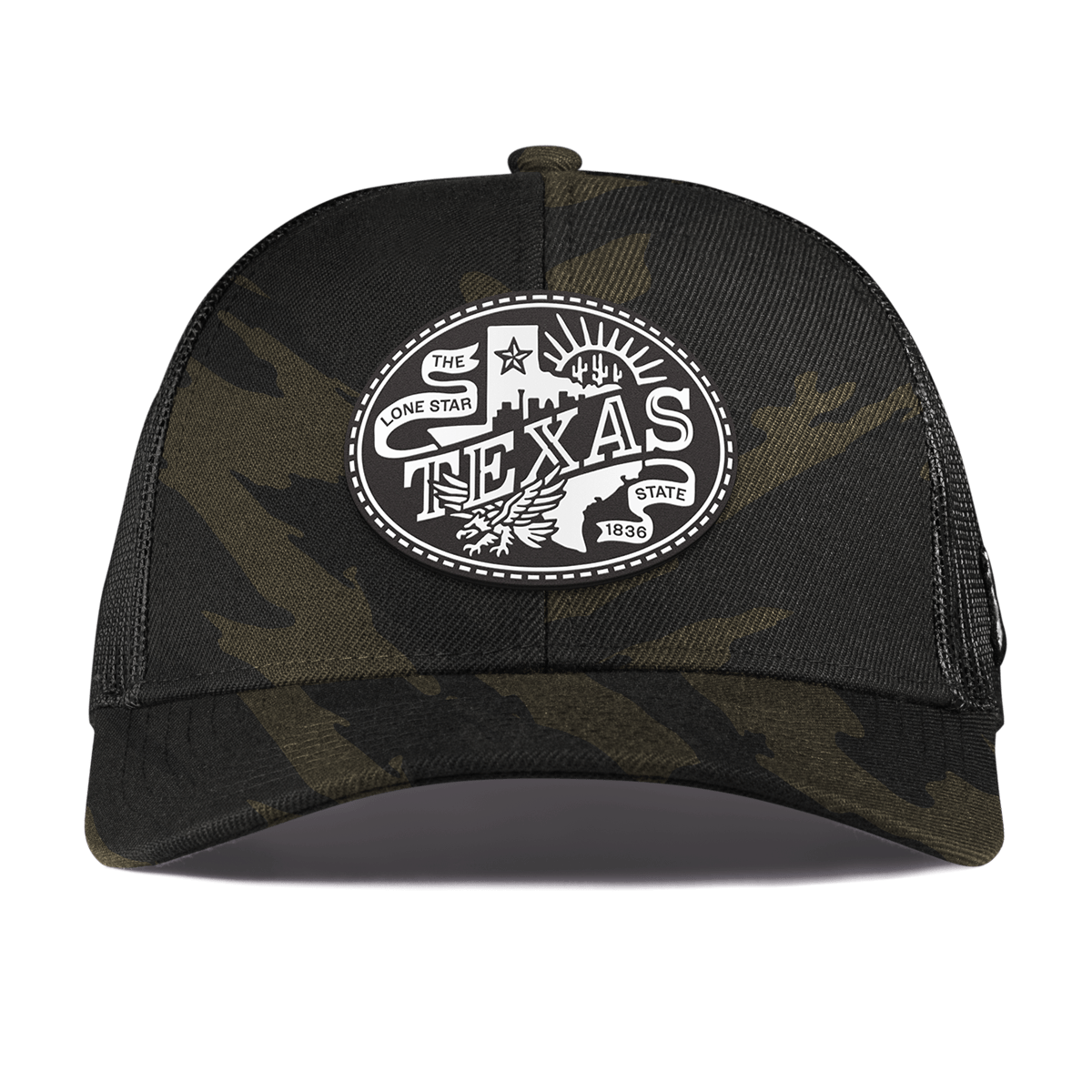 Texas Traveler Curved Stretch Trucker Midnight Camo