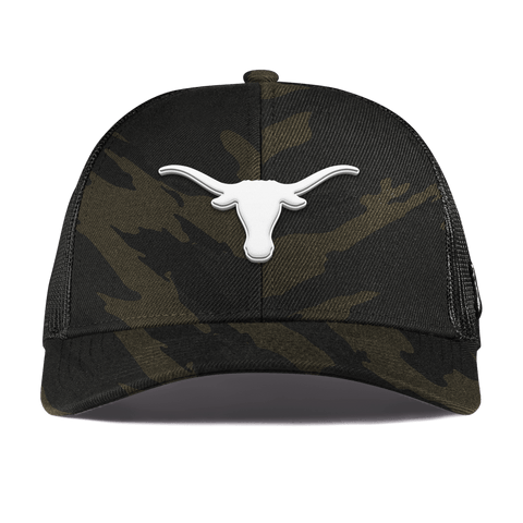 University of Texas "Vintage Texas Longhorn" Curved Stretch Trucker Midnight Camo
