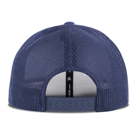 BB Hockey Cutout PVC Stretch Snapback Trucker Back Navy