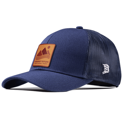 Grand Teton National Park Stretch Snapback Trucker Navy