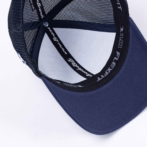 Bare Stretch Snapback Trucker Navy Interior 