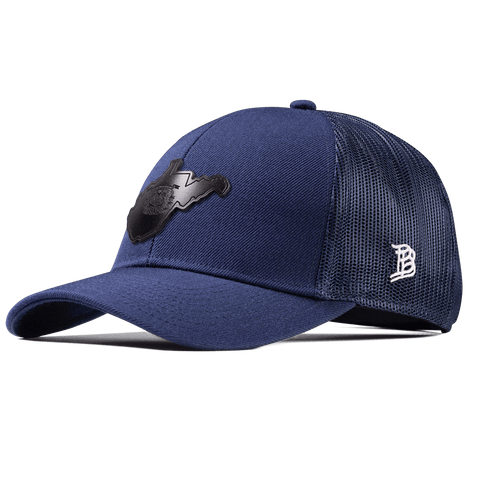 West Virginia 35 Midnight Stretch Snapback Trucker Navy