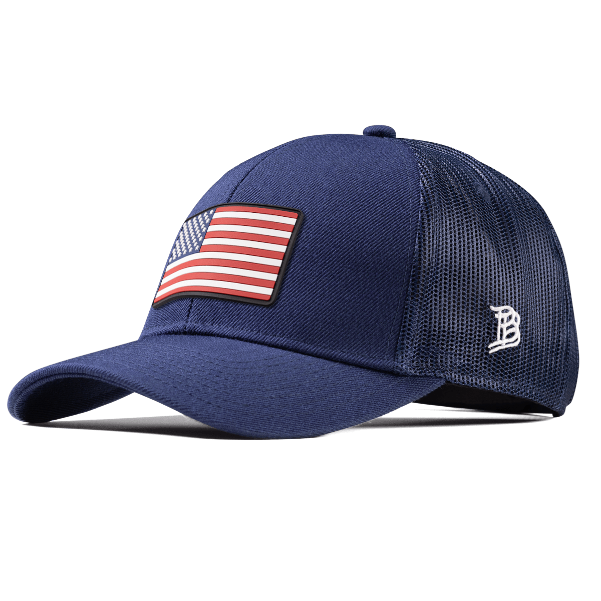 Old Glory PVC Stretch Snapback Trucker Navy