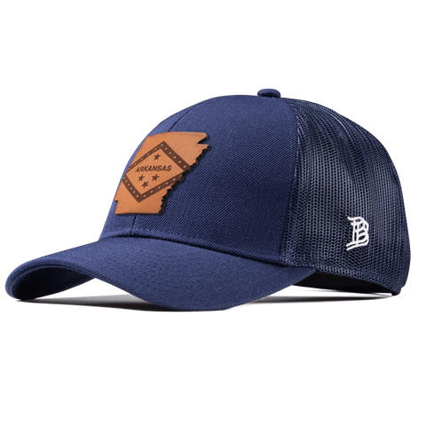 Arkansas 25 Stretch Snapback Trucker Navy