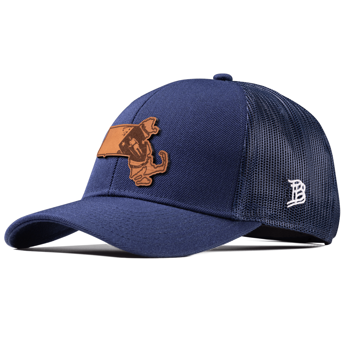Massachusetts 6 Stretch Snapback Trucker Navy