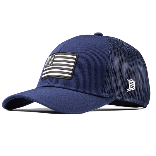 Vintage Old Glory Stretch Snapback Trucker Navy