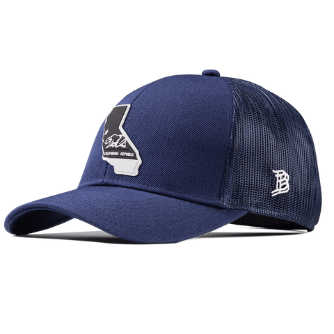 California Vintage Stretch Snapback Trucker Navy