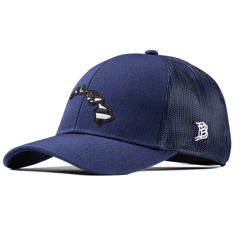 Hawaii Vintage Stretch Snapback Trucker Navy
