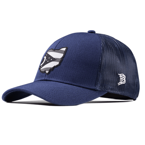 Ohio Vintage Stretch Snapback Trucker Navy