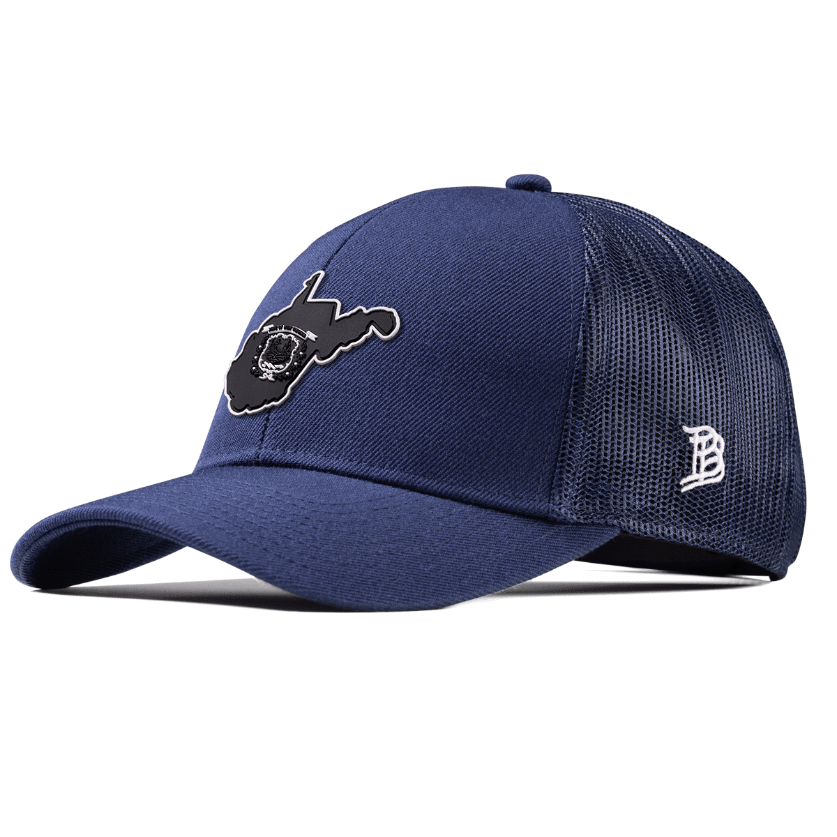 West Virginia Vintage Stretch Snapback Trucker Navy