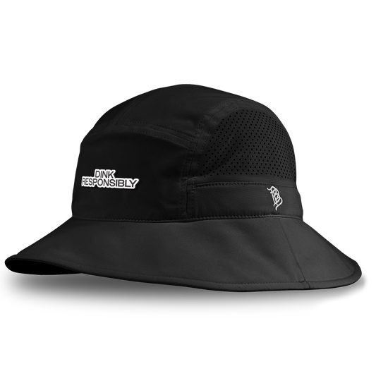 Dink Responsibly DualActive™ Performance Bucket Hat Black