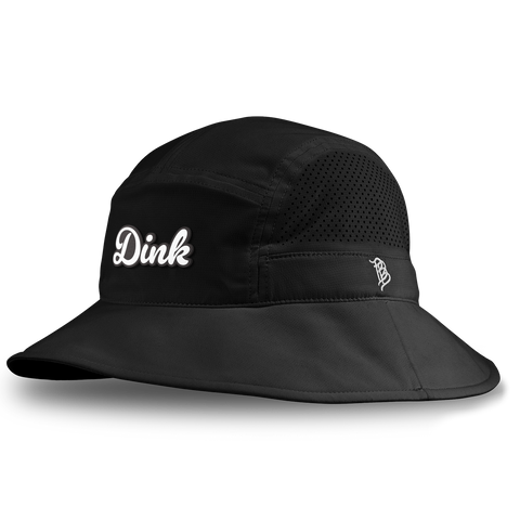 Dink Script DualActive™ Performance Bucket Hat Black