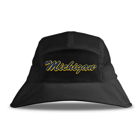 University of Michigan "Michigan Script" DualActive™ Performance Bucket Hat Black