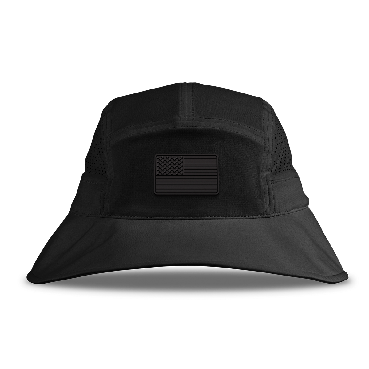Mini Stealth Old Glory DualActive™ Performance Bucket Hat Black