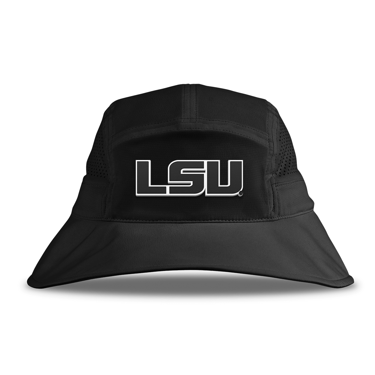 Louisiana State University "Vintage LSU Block" DualActive™ Performance Bucket Hat Black