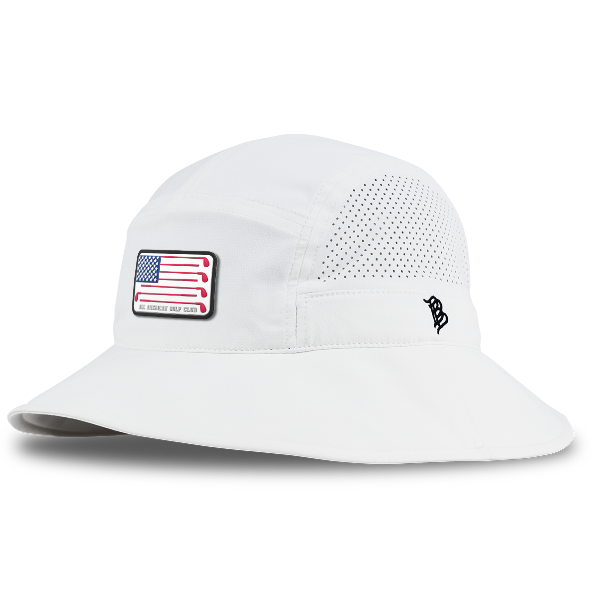 Hailey Ostrom "All American Golf Club" DualActive™ Performance Bucket Hat White