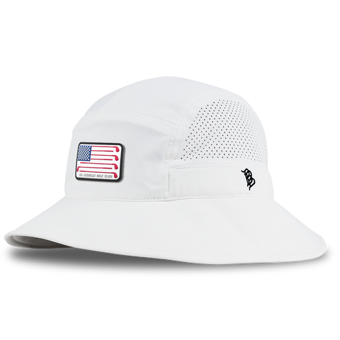 Hailey Ostrom "All American Golf Club" DualActive™ Performance Bucket Hat White