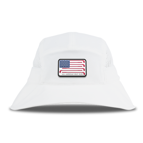 Hailey Ostrom "All American Golf Club" DualActive™ Performance Bucket Hat White