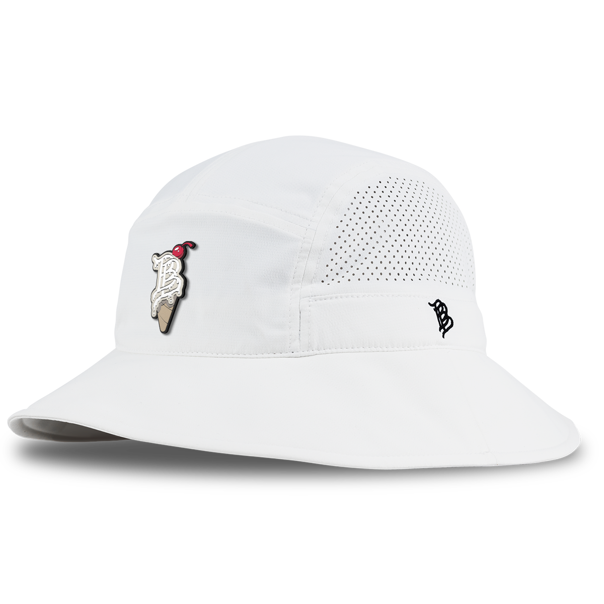 BB Drip Cone DualActive™ Performance Bucket Hat White
