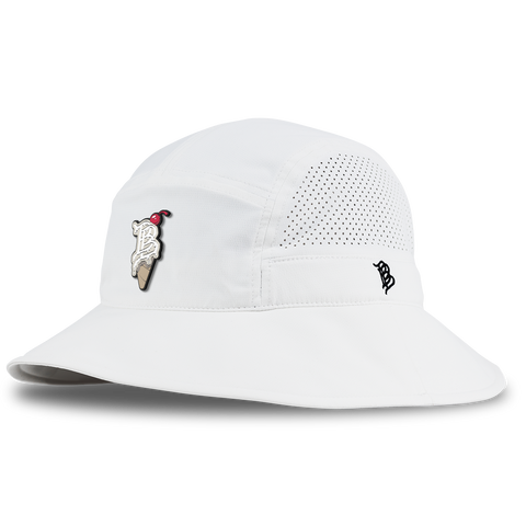 BB Drip Cone DualActive™ Performance Bucket Hat White