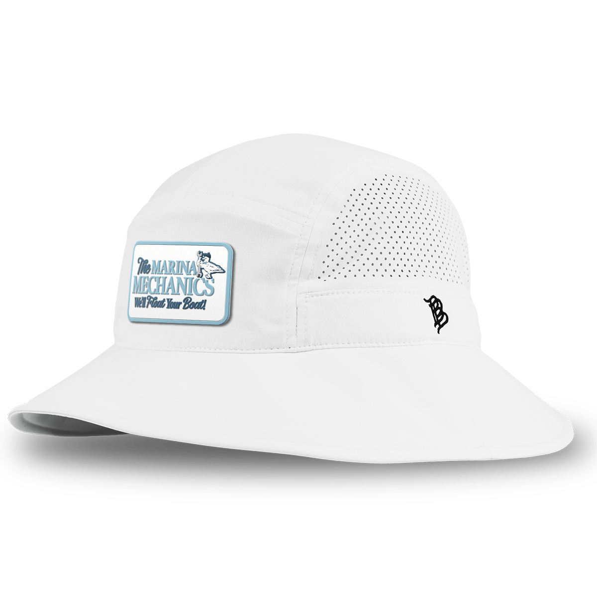 Marina Mechanics DualActive™ Performance Bucket Hat White